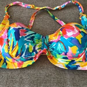 34D Blue Rod Beattie Bathing suit top
